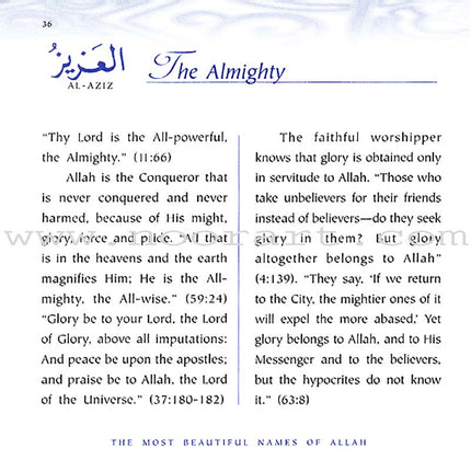 The Most Beautiful Names of Allah (Hardcover)