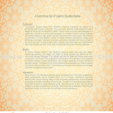 Weekend Learning Islamic Studies: Teacher Guide Level 8 (With USB)