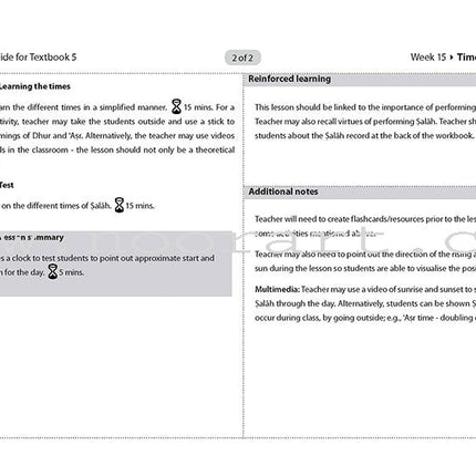 Safar Teacher's Guide for Islamic Studies: Level 5